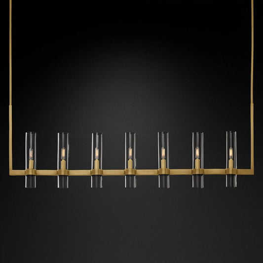 Rata Modern Fashion Glass Linear Chandelier 48'' (Customized)