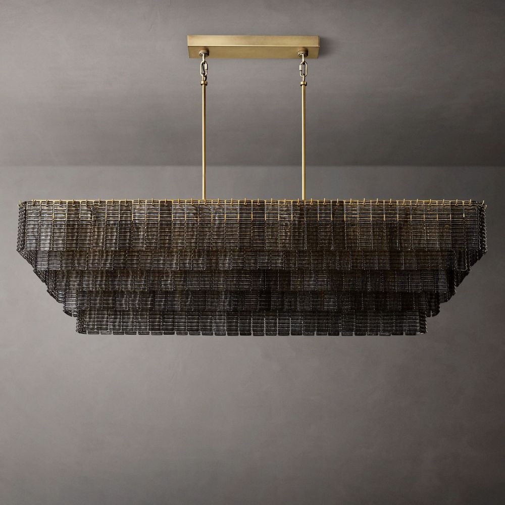 Shakiesha Glass Rectangle Chandelier