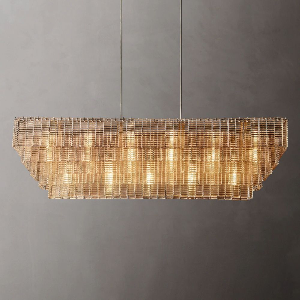 Shakiesha Glass Rectangle Chandelier