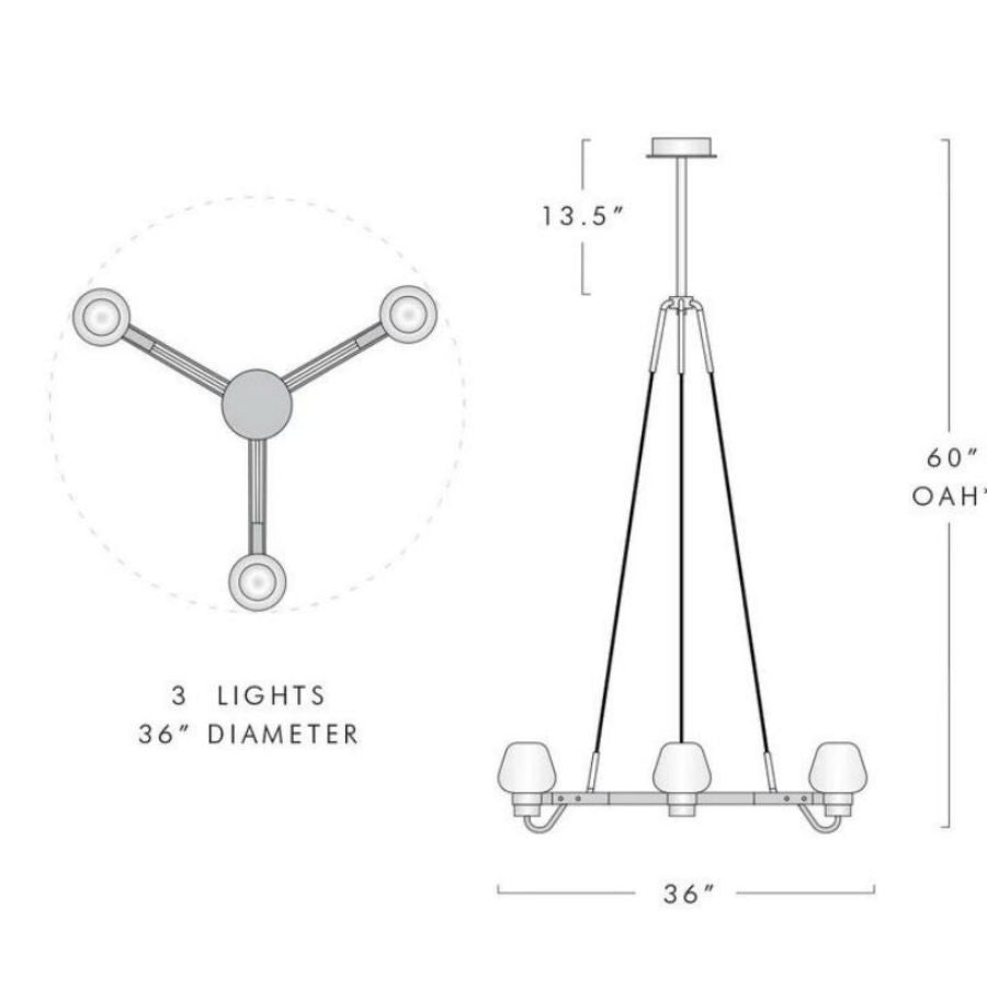 Aurora 3 Light Chandelier