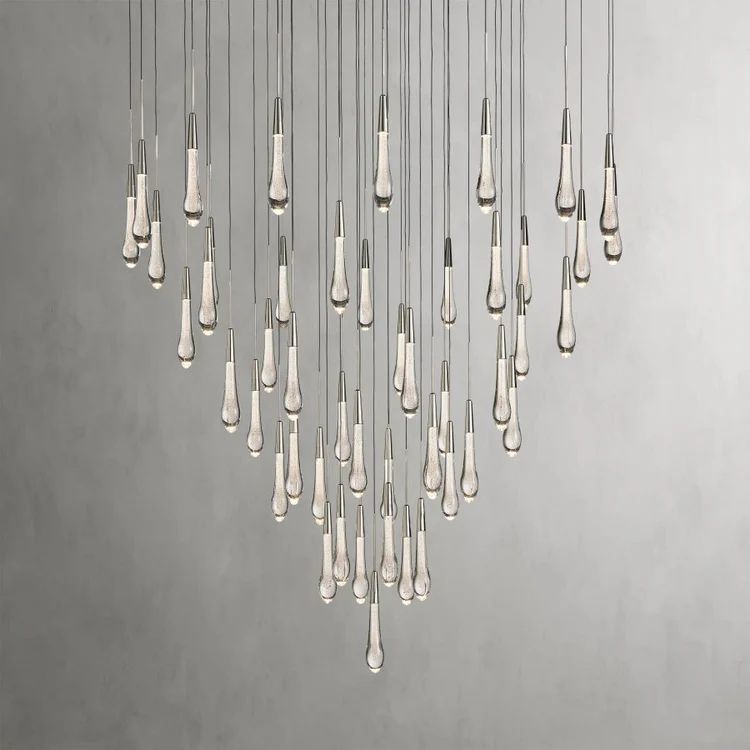 Rain Glass Round Chandelier