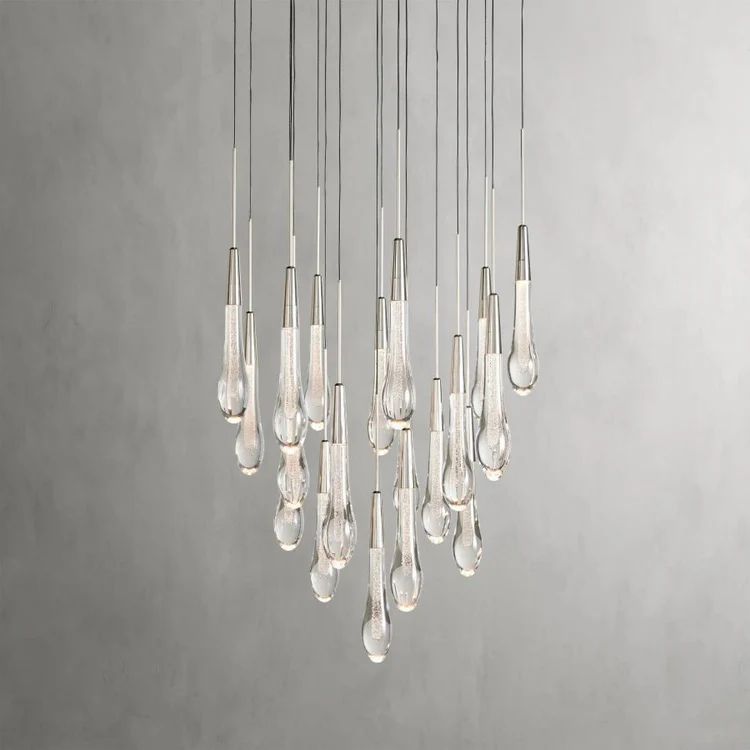 Rain Glass Round Chandelier