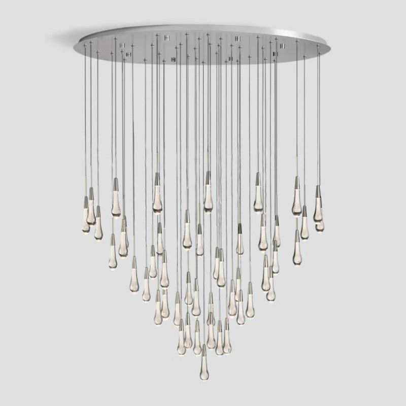 Rain Glass Round Chandelier