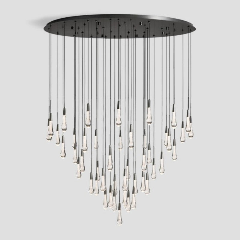 Rain Glass Round Chandelier