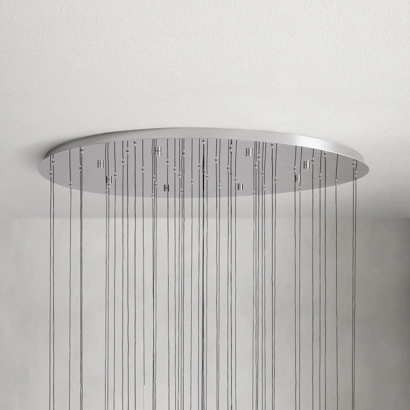 Rain Glass Round Chandelier