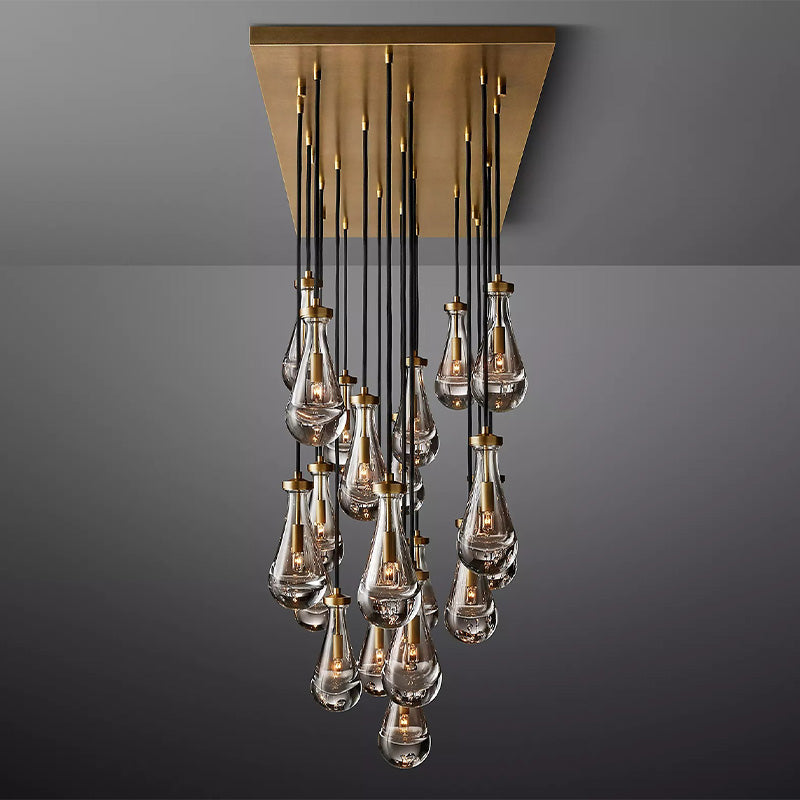 Raindrop Rectangle Chandelier D72"