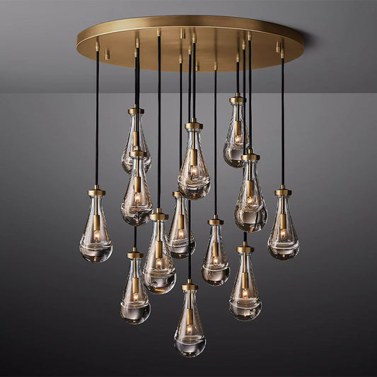 Raindrop Round Chandelier 36"