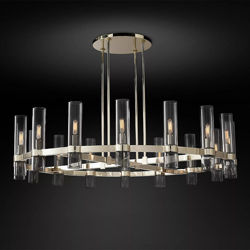 Rata Modern Fashion Glass Round Chandelier Light D48‘’