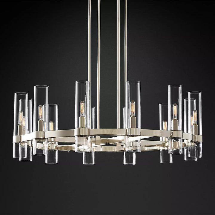 Rata Modern Fashion Glass Round Chandelier Light D36‘’