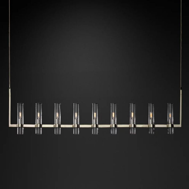 Rata Modern Fashion Glass Linear Chandelier 71''