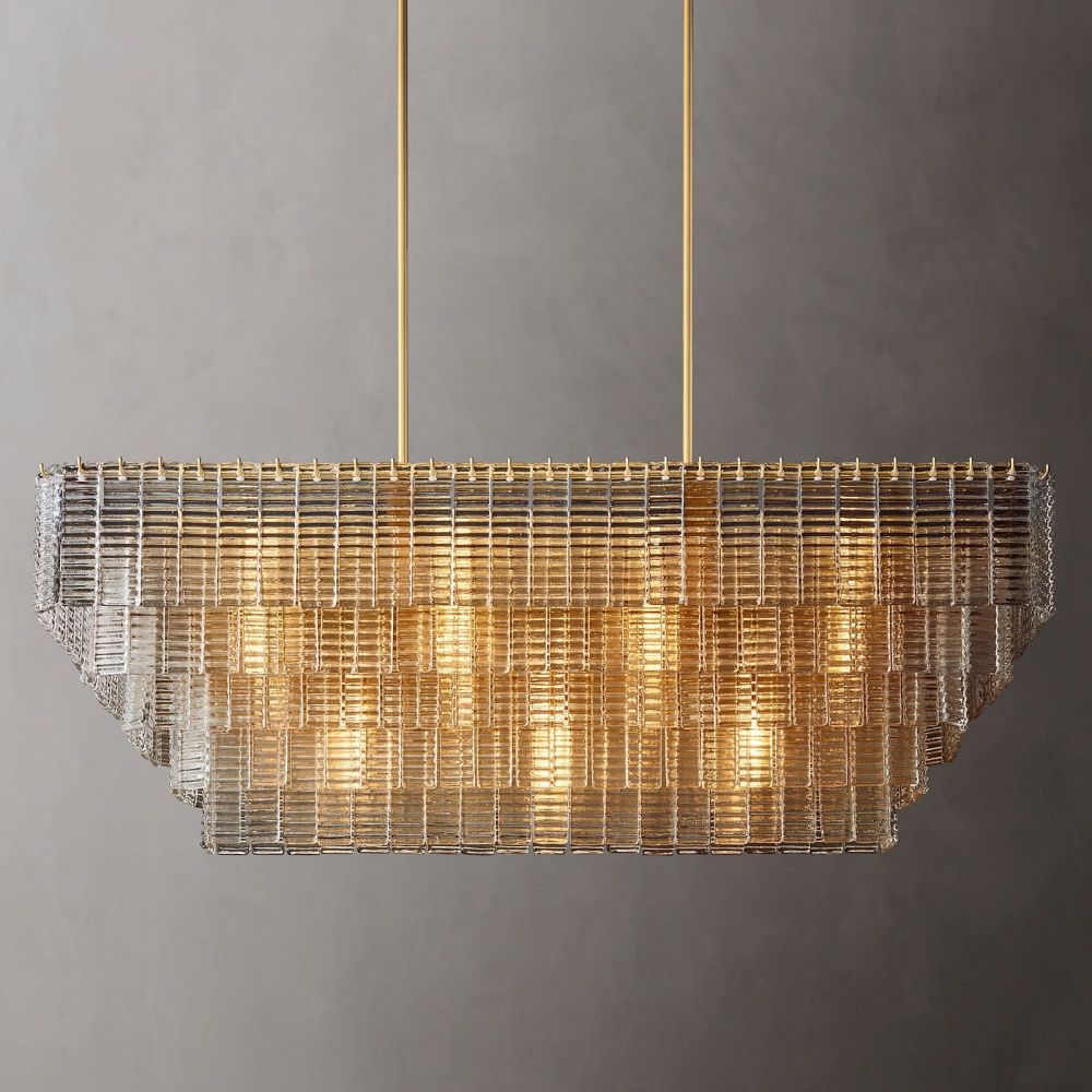 Shakiesha Glass Rectangle Chandelier