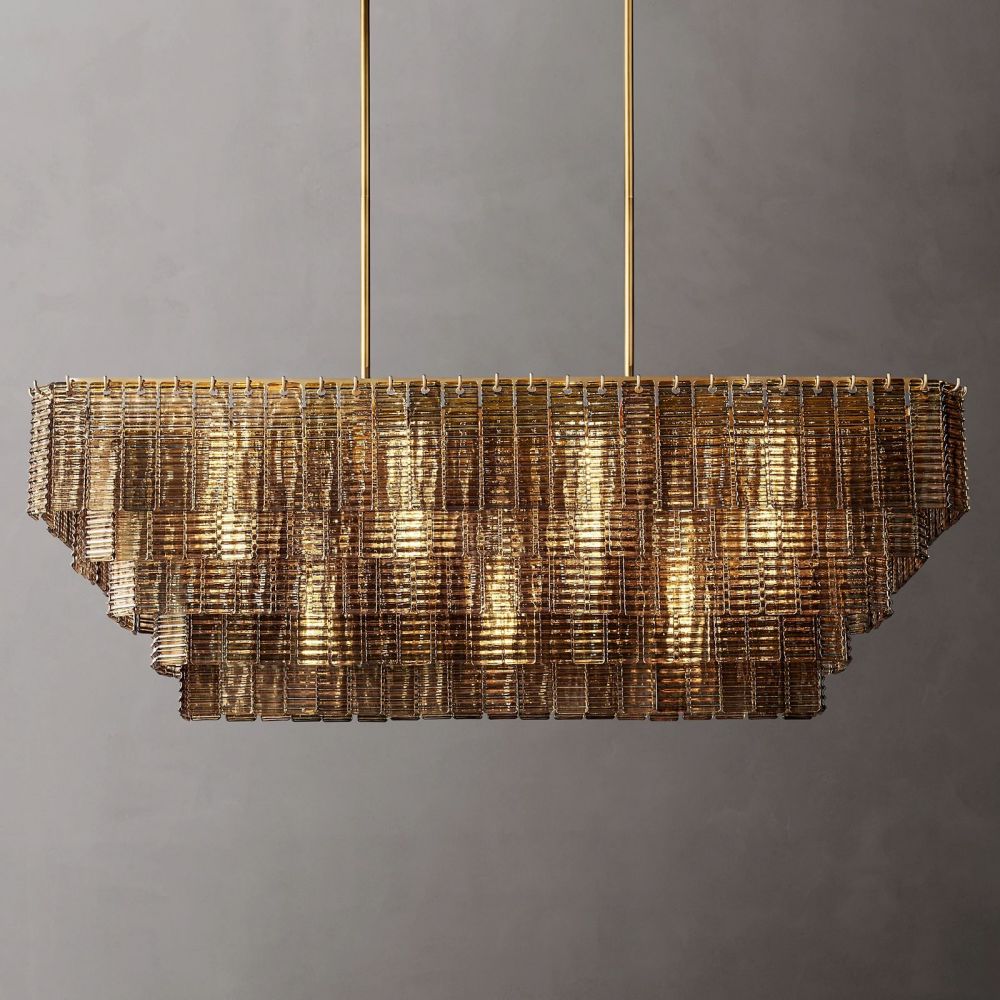 Shakiesha Glass Rectangle Chandelier