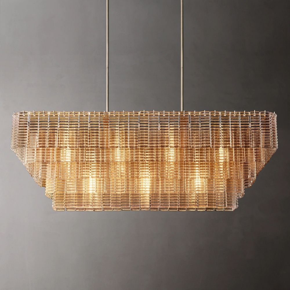 Shakiesha Glass Rectangle Chandelier