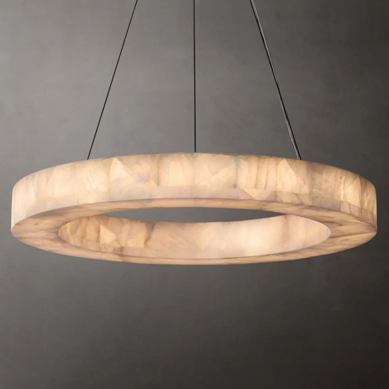 Rivage Round Calcite Chandelier 40"