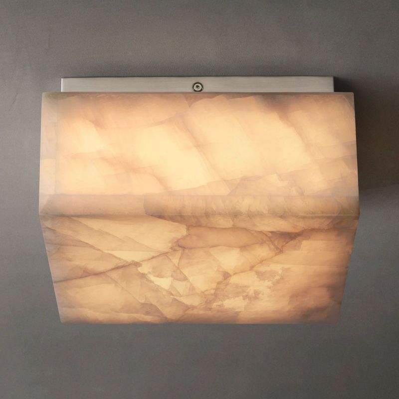 Rivage Square Calcite Flushmount 6"10"14"