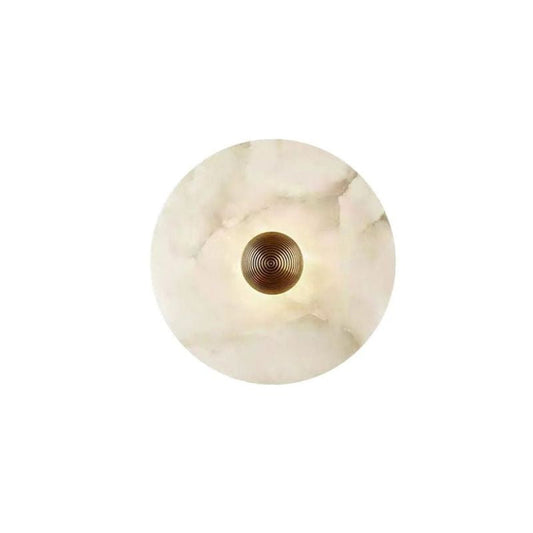 Round Alabaster Wall Sconce