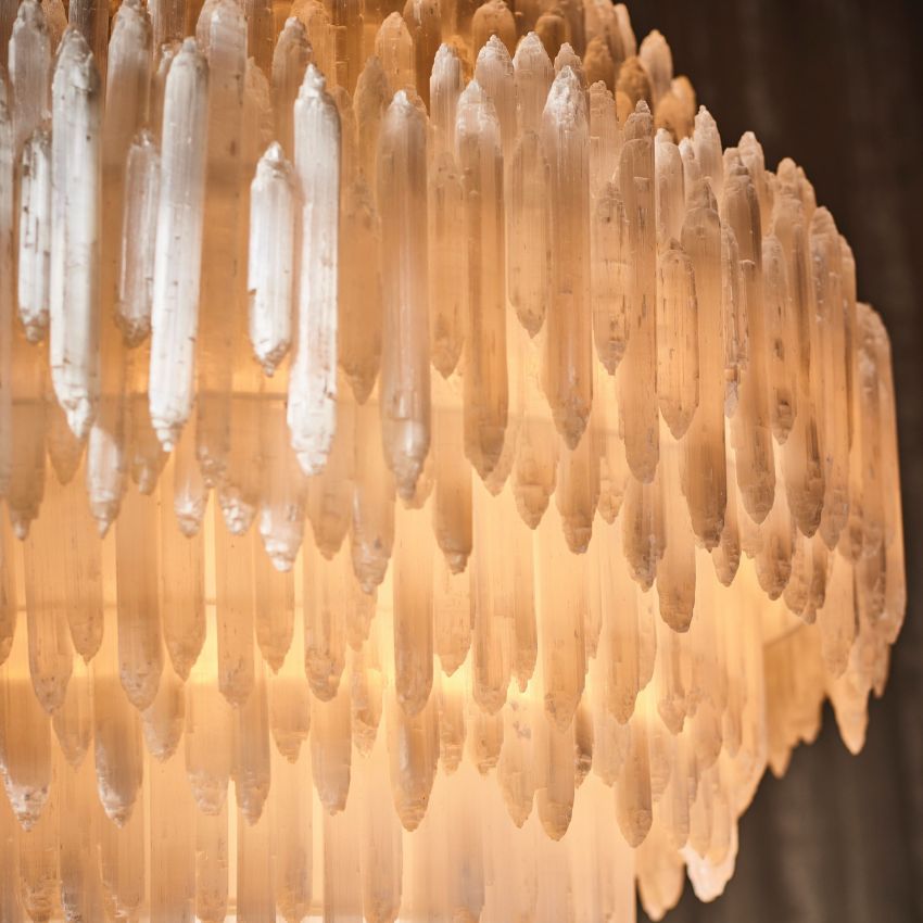 Shahida Selenite Round Chandelier