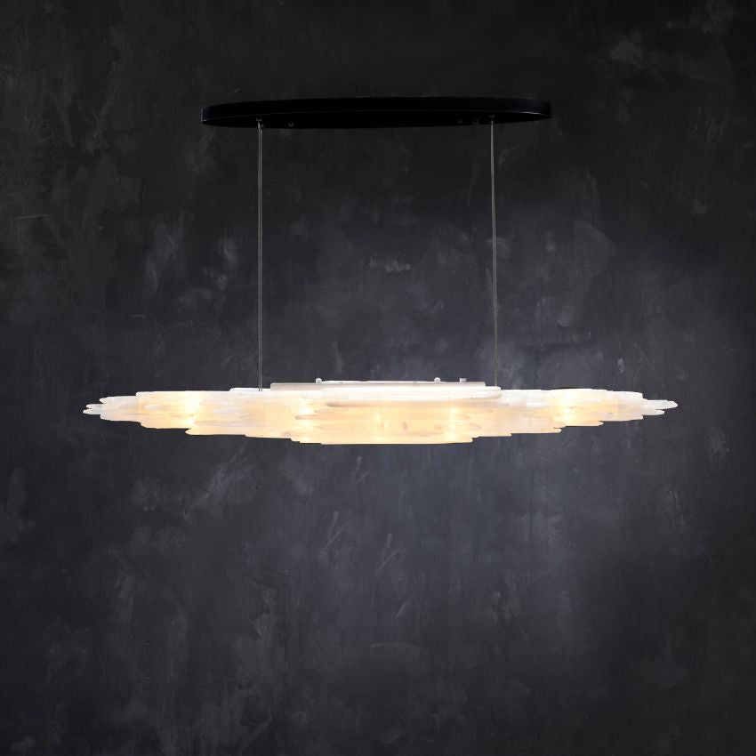 Shahida Selenite Natural Chandelier