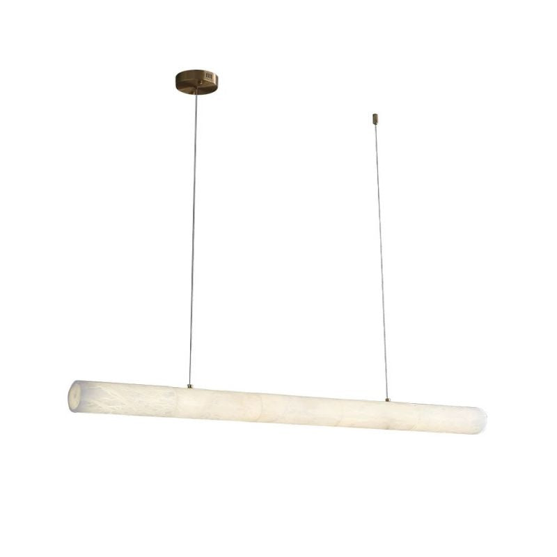 Sylvia Alabaster Linear Pendant Light Over Kitchen Island