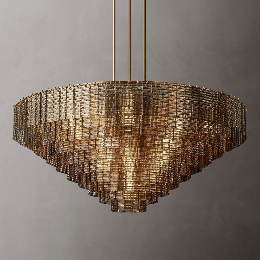 Shakiesha Glass Round Chandelier