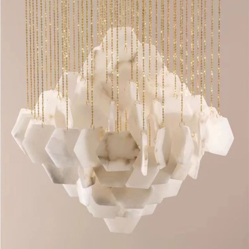 Talan Multi-layer Irregular Alabaster Chandelier