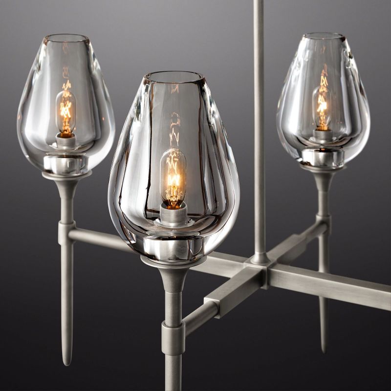 Tulip Series Glass Linear Chandelier