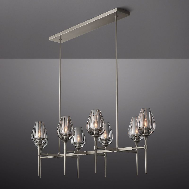 Tulip Series Glass Linear Chandelier