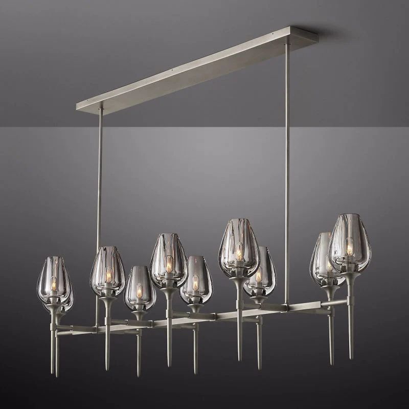 Tulip Series Glass Linear Chandelier