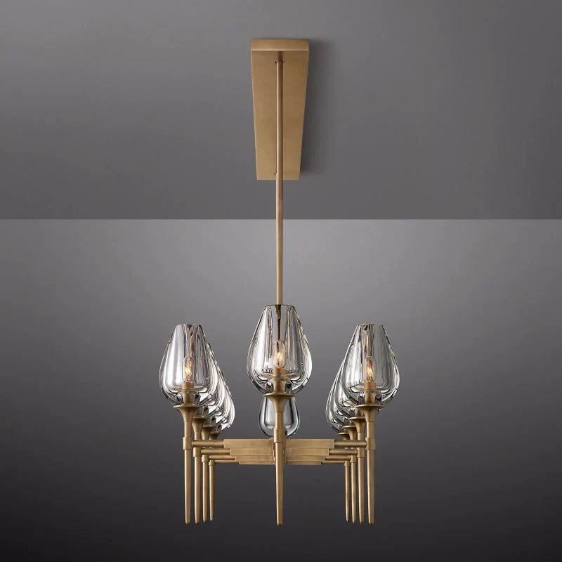 Tulip Series Glass Linear Chandelier