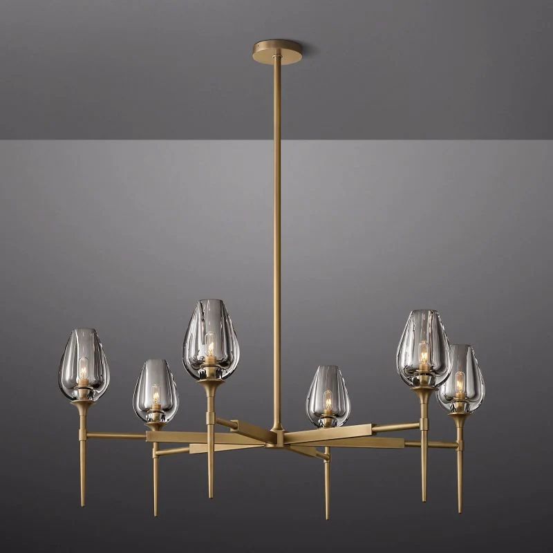 Tulip Series Glass Round Chandelier