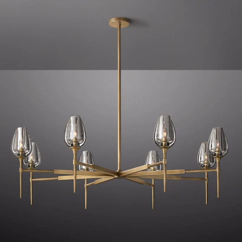 Tulip Series Glass Round Chandelier