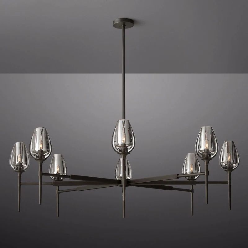 Tulip Series Glass Round Chandelier