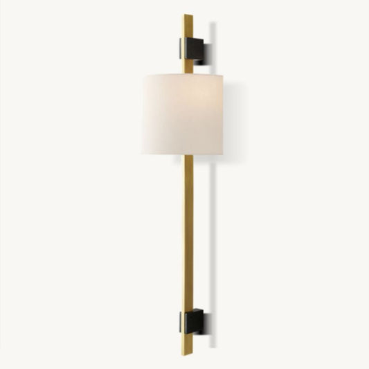 Vella Rectangular Bar Wall Lamp - Round Shade