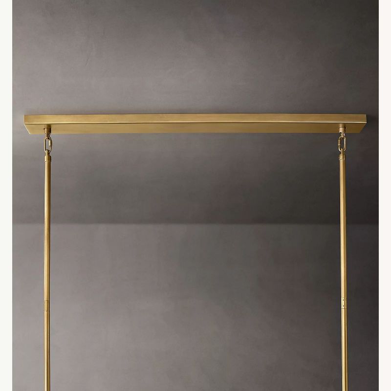 Vicky Smoke Glass Tiered Rectangular Chandelier