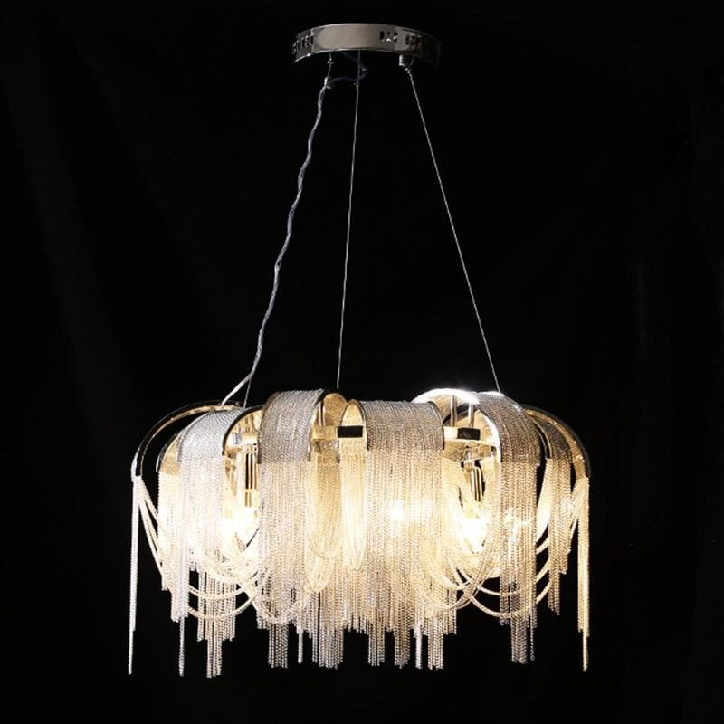 Alisa Luxury Aluminum Chain Tassel Chandelier