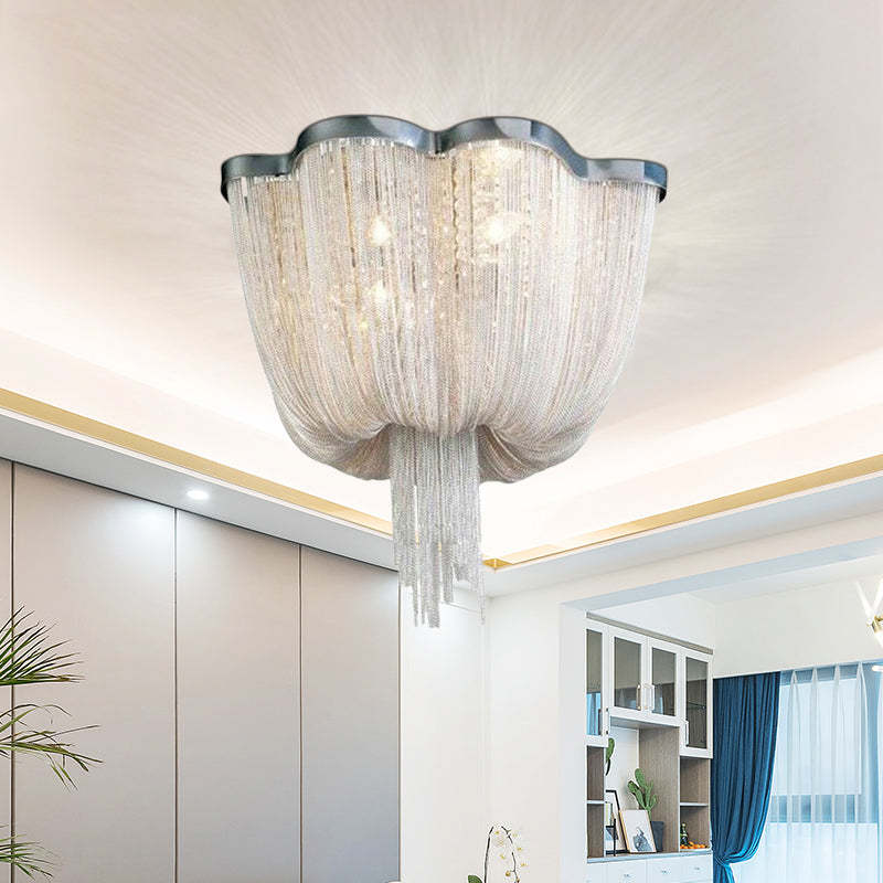 Tassel Ceiling Light Post-Modern Chandelier Aluminum Chain Light