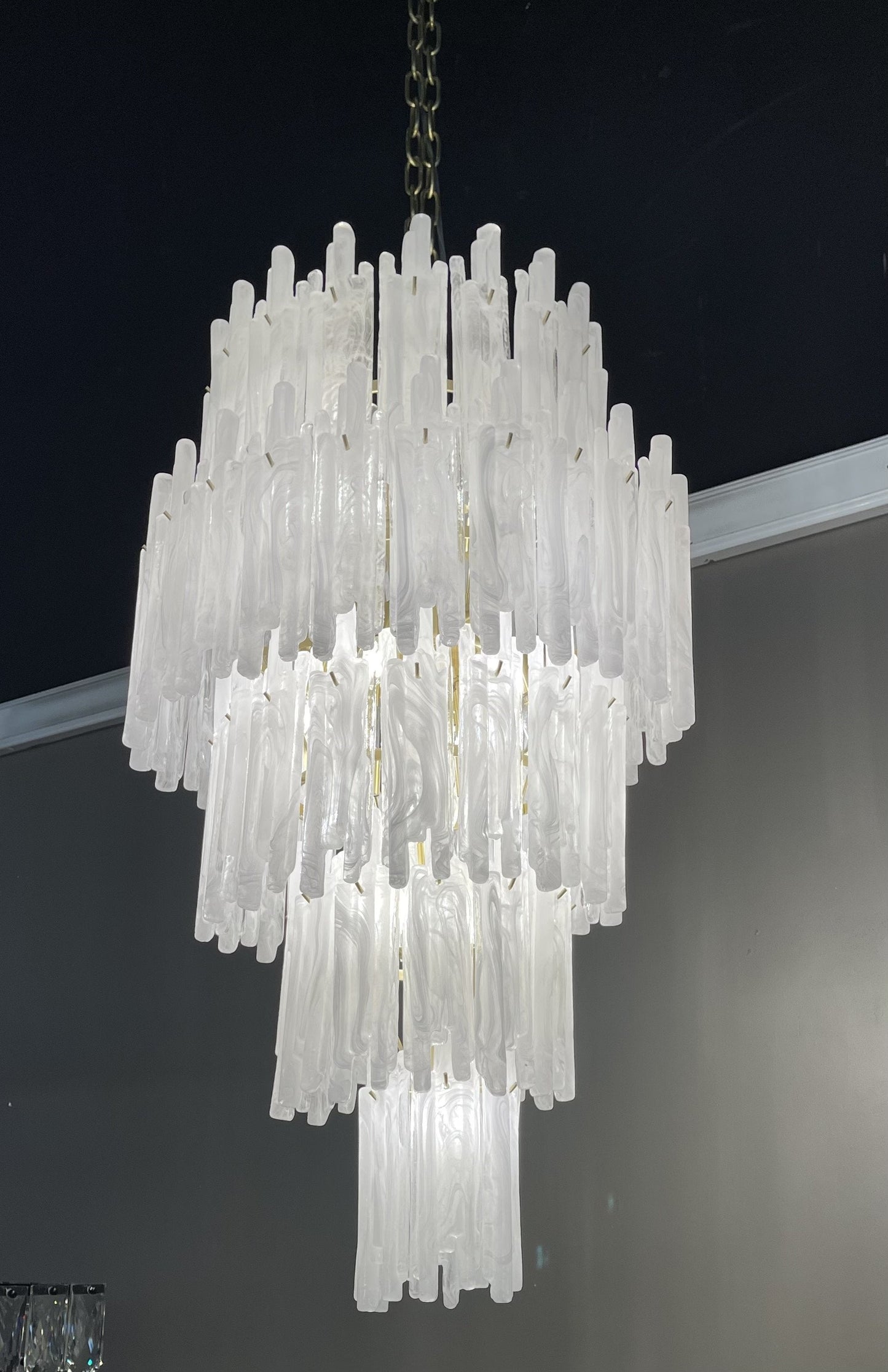 Blanche Tiered Murano Glass Chandelier