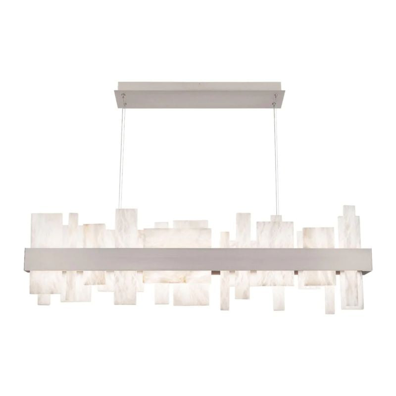 Acropolis 46in LED Linear Alabaster Chandelier