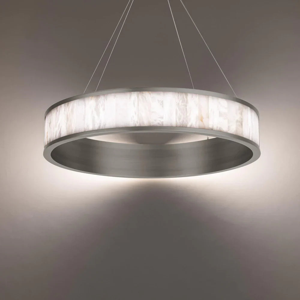 Coliseo Alabaster 28in LED Round Chandelier